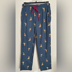 NWOT Cuddl Duds Men’s Sleepwear, Navy Pants w/Golden Retriever Pattern; Size M